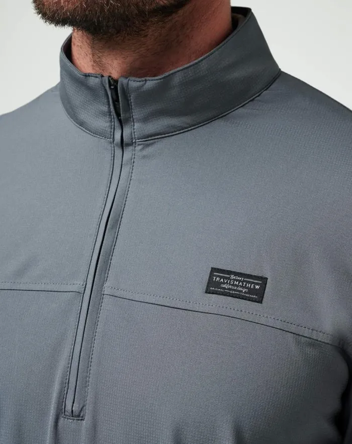 Men Quarter Zips TravisMathew WANDERLUST QUARTER ZIP Quiet Shade Men Quarter Zips TravisMathew WANDERLUST QUARTER ZIP Quiet Shade