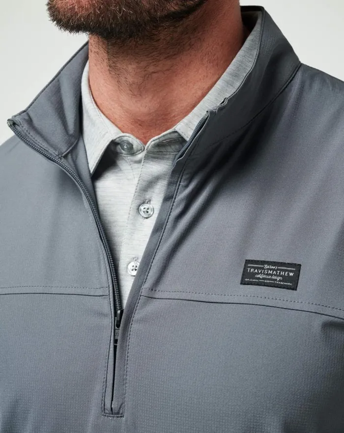Men Quarter Zips TravisMathew WANDERLUST QUARTER ZIP Quiet Shade Men Quarter Zips TravisMathew WANDERLUST QUARTER ZIP Quiet Shade