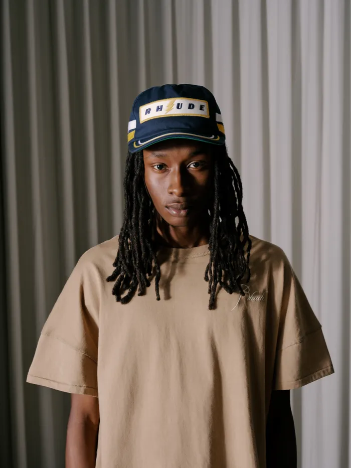Men Rhude Hats LIGHTNING PANEL HAT Navy