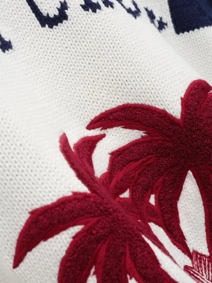 Men Rhude Luxe Knitwear ST CROIX KNIT ZIPUP Creamnavyred Men Rhude Luxe Knitwear ST CROIX KNIT ZIPUP Creamnavyred