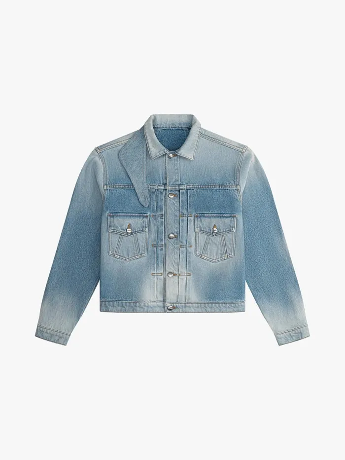 Men Rhude Outerwear NECKSTRAP DROPNECK DENIM TRUCKER JACKET Indigo