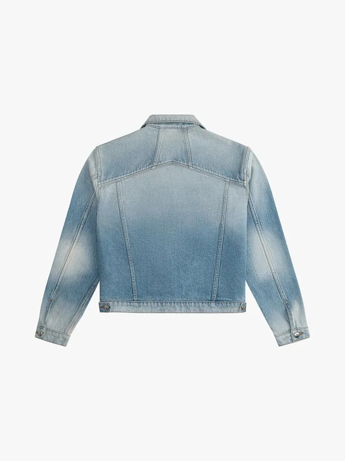 Men Rhude Outerwear NECKSTRAP DROPNECK DENIM TRUCKER JACKET Indigo