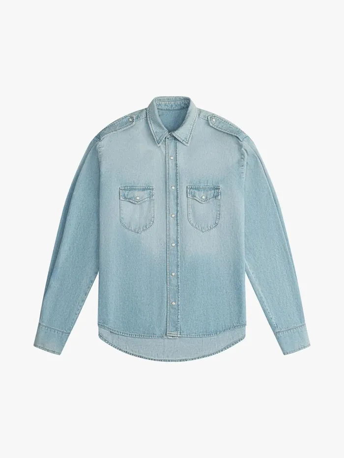 Men Rhude Outerwear WESTERN SNAP SHIRT Indigo