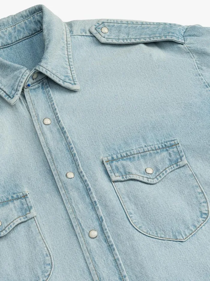 Men Rhude Outerwear WESTERN SNAP SHIRT Indigo