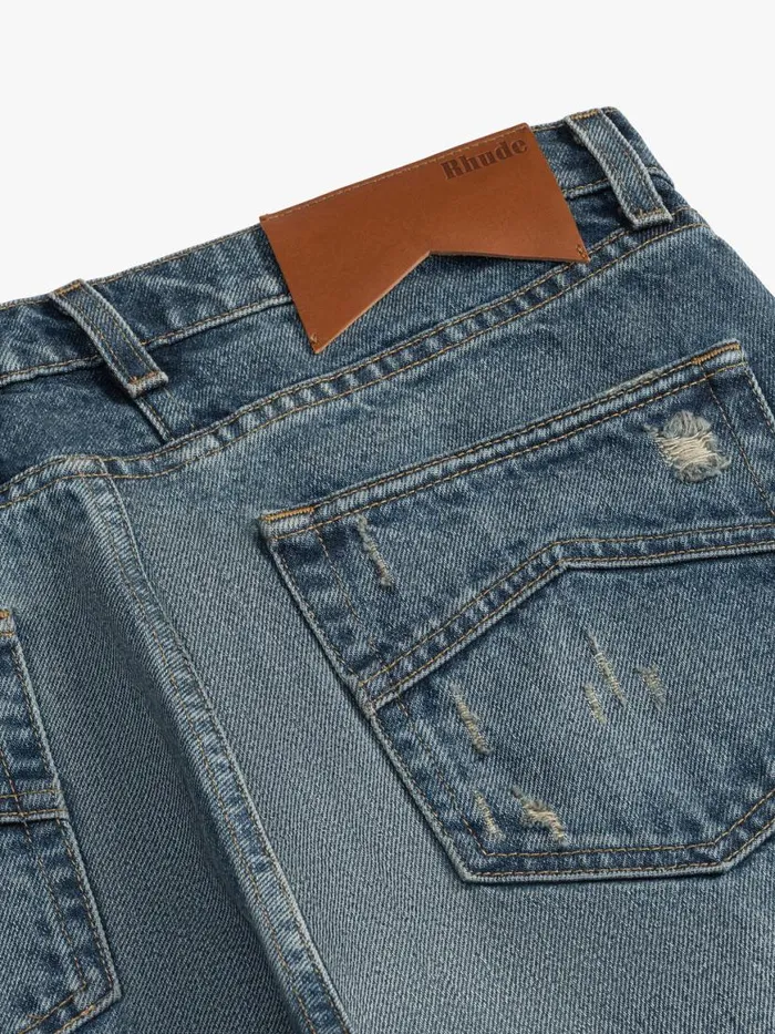 Men Rhude Pants 90S DENIM Dark Indigo