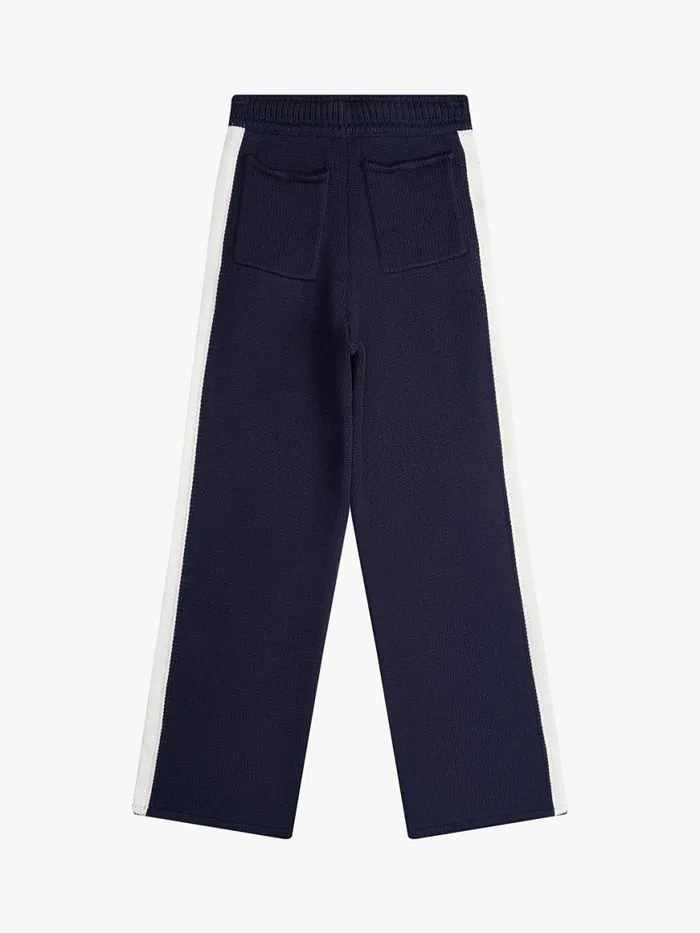 Men Rhude Pants LIGHTNING KNIT PANT Navywhite