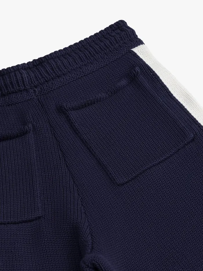 Men Rhude Pants LIGHTNING KNIT PANT Navywhite