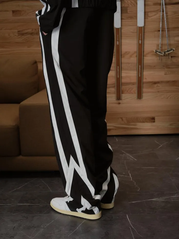 Men Rhude Pants SKITRACK PANTS Blackwhite