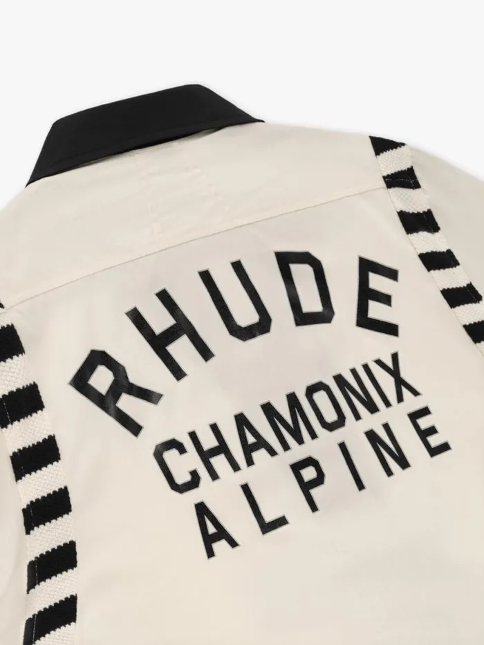 Men Rhude Shirts CHAMONIX ALPINE SHIRT Whiteblack Men Rhude Shirts CHAMONIX ALPINE SHIRT Whiteblack