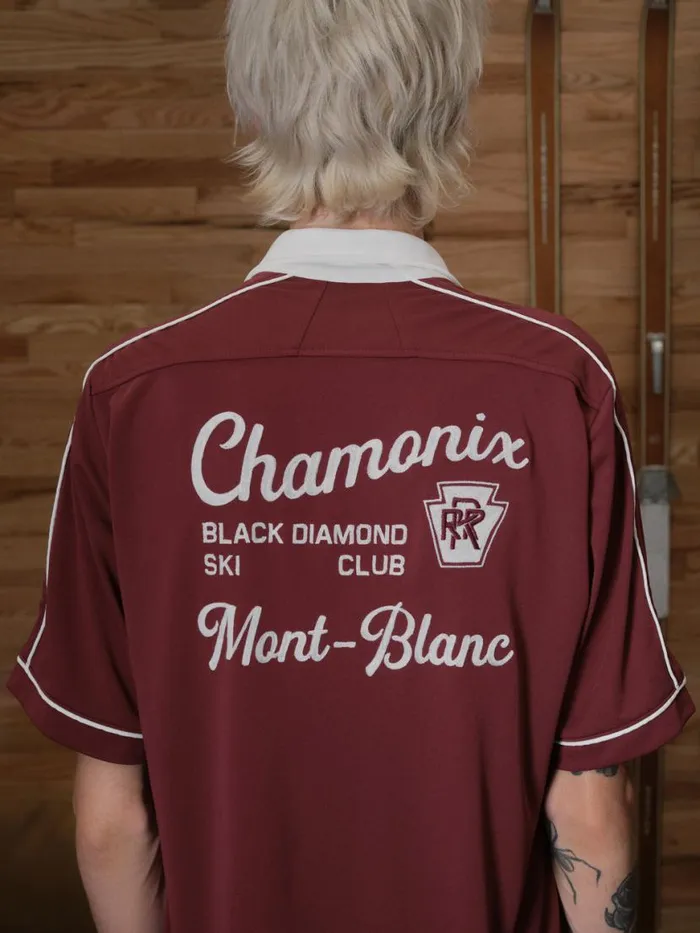 Men Rhude Shirts MONTBLANC BOWLING SHIRT Maroonwhite Men Rhude Shirts MONTBLANC BOWLING SHIRT Maroonwhite
