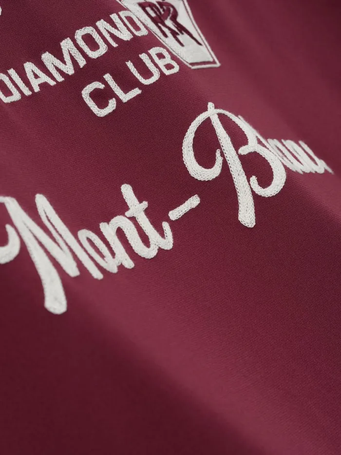Men Rhude Shirts MONTBLANC BOWLING SHIRT Maroonwhite Men Rhude Shirts MONTBLANC BOWLING SHIRT Maroonwhite