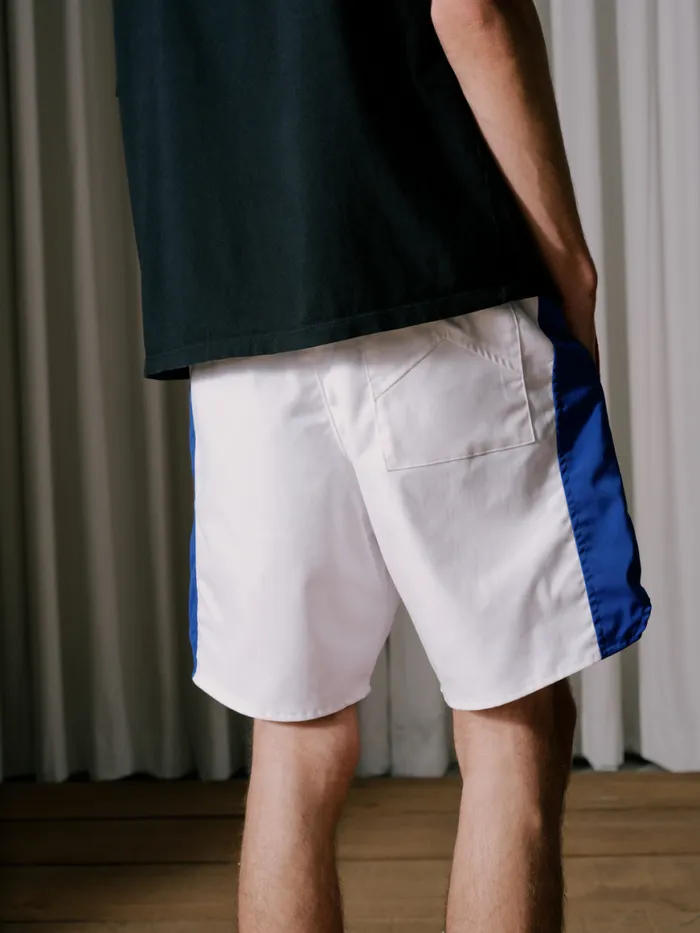 Men Rhude Shorts CHEVRON TRACK SHORTS Whitebluered Men Rhude Shorts CHEVRON TRACK SHORTS Whitebluered