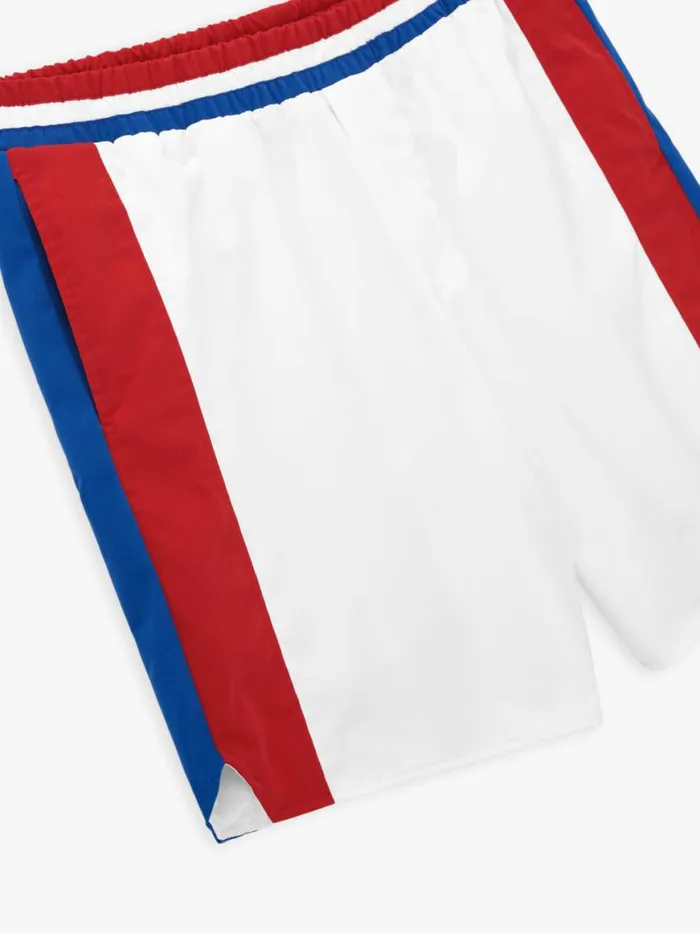 Men Rhude Shorts CHEVRON TRACK SHORTS Whitebluered Men Rhude Shorts CHEVRON TRACK SHORTS Whitebluered