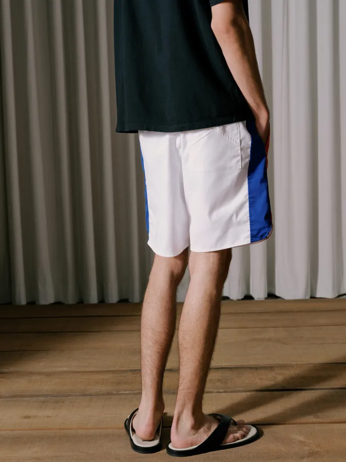 Men Rhude Shorts CHEVRON TRACK SHORTS Whitebluered Men Rhude Shorts CHEVRON TRACK SHORTS Whitebluered
