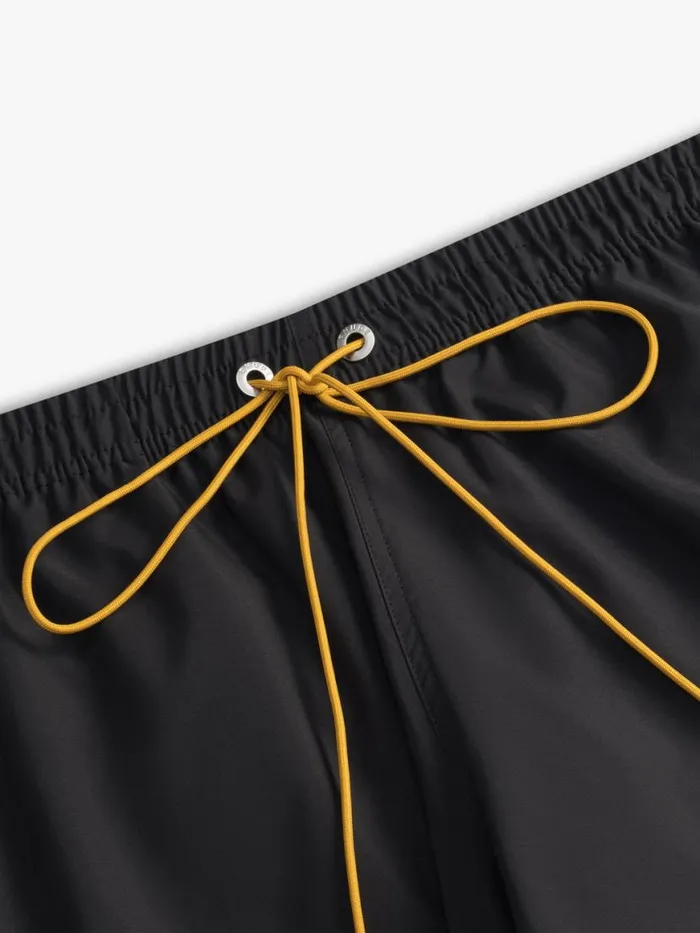Men Rhude Shorts CREST SWIM TRUNKS Black