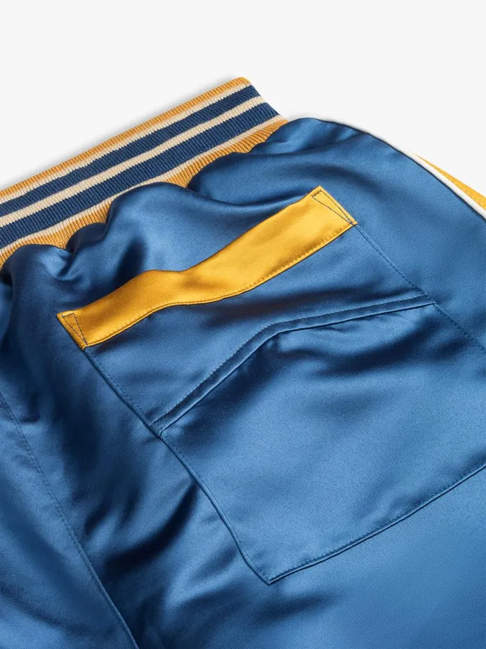 Men Rhude Shorts PALM EAGLES SOUVENIER SHORTS Navymustard Yellow