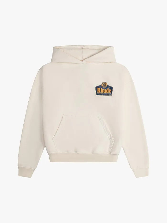 Men Rhude Sweatshirts GRAND CRU HOODIE Vtg White