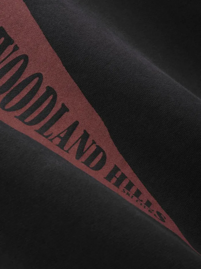 Men Rhude Sweatshirts PENNANT FLAG CREWNECK Vtg Black