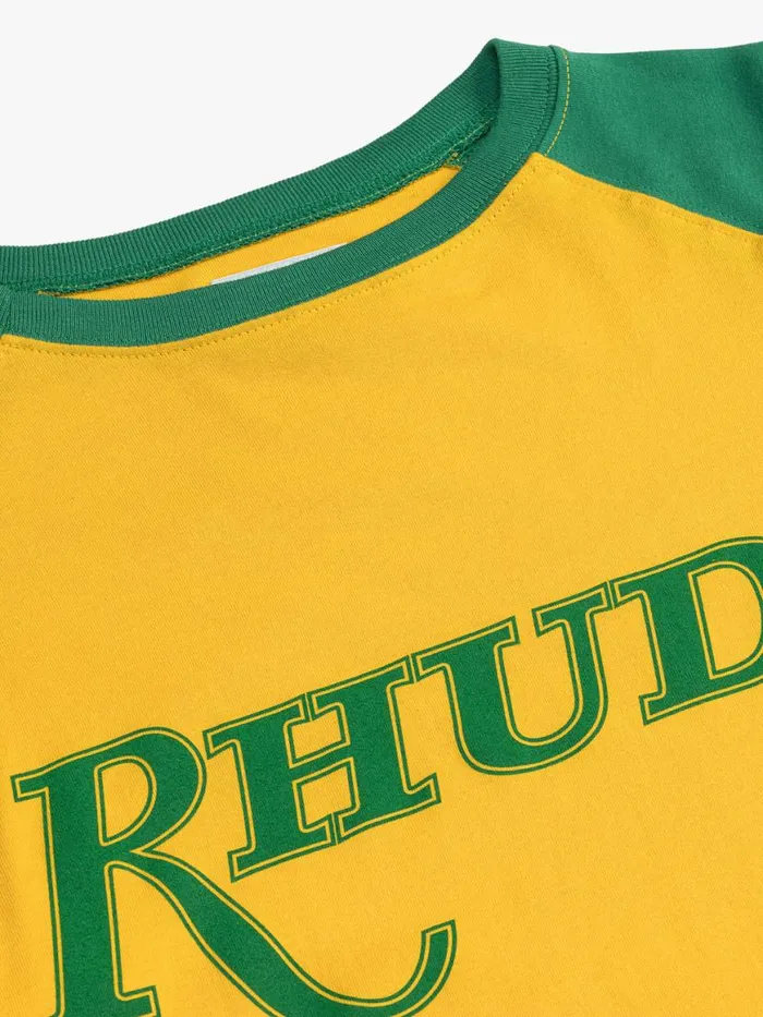 Men Rhude Tees SAO PAULO LONG SLEEVE TEE Yellowgreen