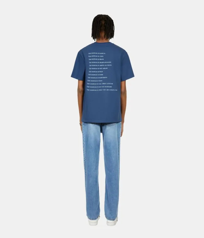 Men Royal Blue What Is Tshirt THE KOOPLES Tshirts