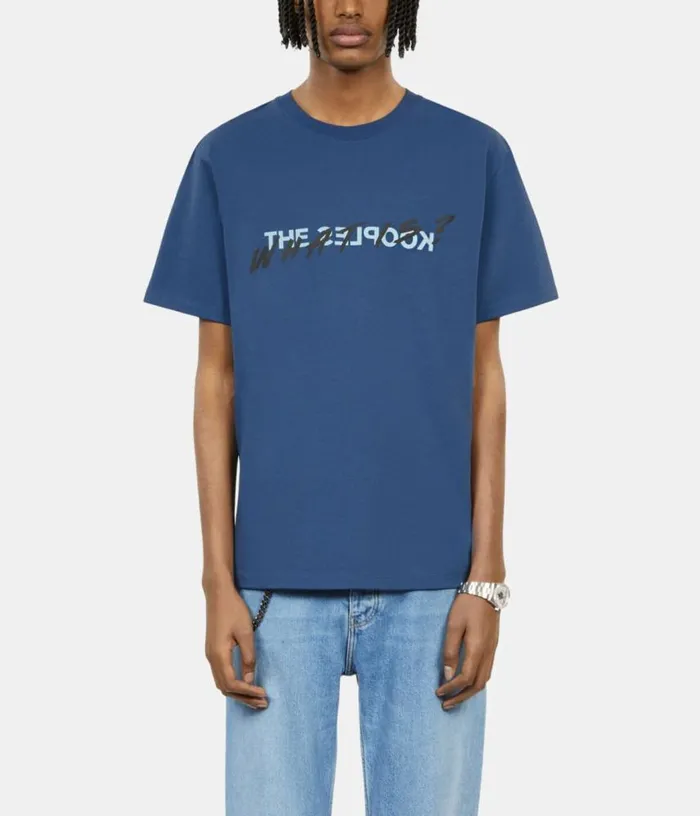 Men Royal Blue What Is Tshirt THE KOOPLES Tshirts
