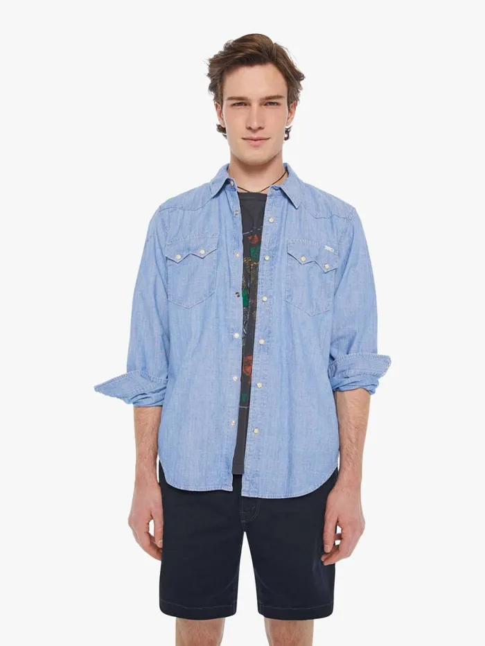 Men Shirts Mother Denim The Sawdust Blue medium