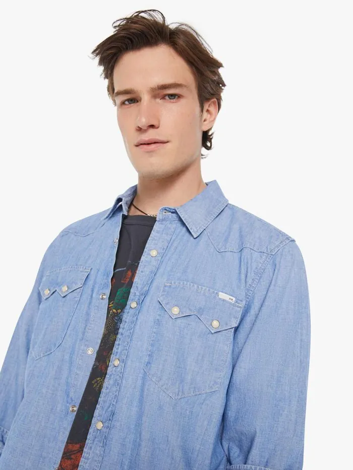 Men Shirts Mother Denim The Sawdust Blue medium