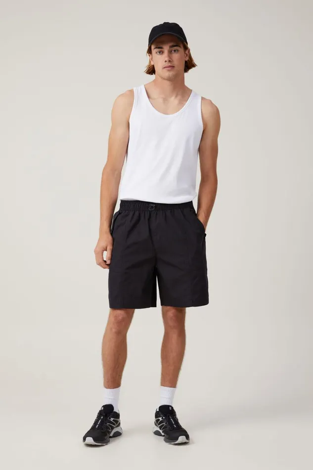 Men Shorts Cotton On Parachute Field Short Black