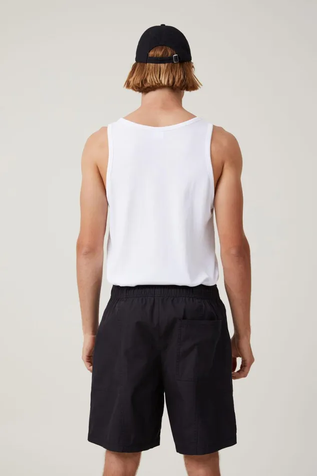 Men Shorts Cotton On Parachute Field Short Black