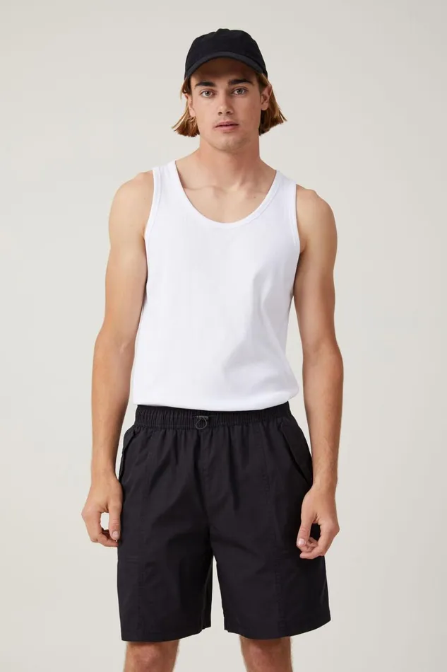 Men Shorts Cotton On Parachute Field Short Black