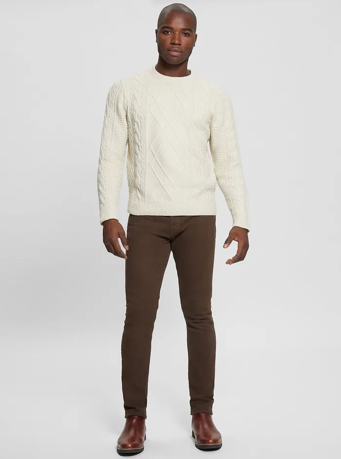 Men Sweaters and Knits GUESS Eco Pearl Cable Knit Jumper Men Sweaters and Knits GUESS Eco Pearl Cable Knit Jumper