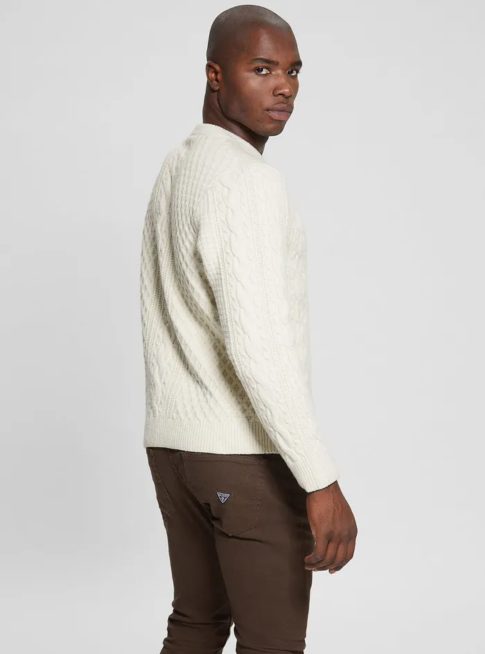 Men Sweaters and Knits GUESS Eco Pearl Cable Knit Jumper Men Sweaters and Knits GUESS Eco Pearl Cable Knit Jumper