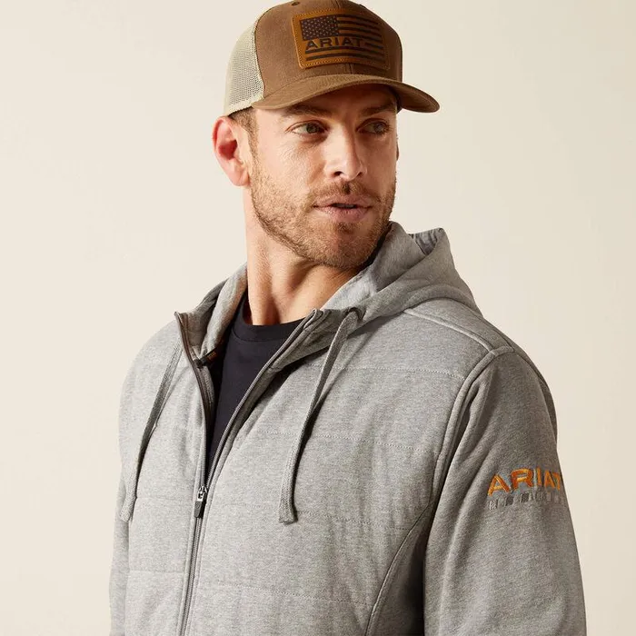 Men Sweatshirts and Hoodies Ariat Rebar AllWeather Insulated Full Zip Hoodie Heather Grey Men Sweatshirts and Hoodies Ariat Rebar AllWeather Insulated Full Zip Hoodie Heather Grey