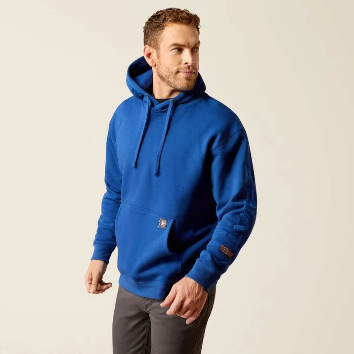 Men Sweatshirts and Hoodies Ariat Rebar Graphic Hoodie Glacier Blueimperial Blue