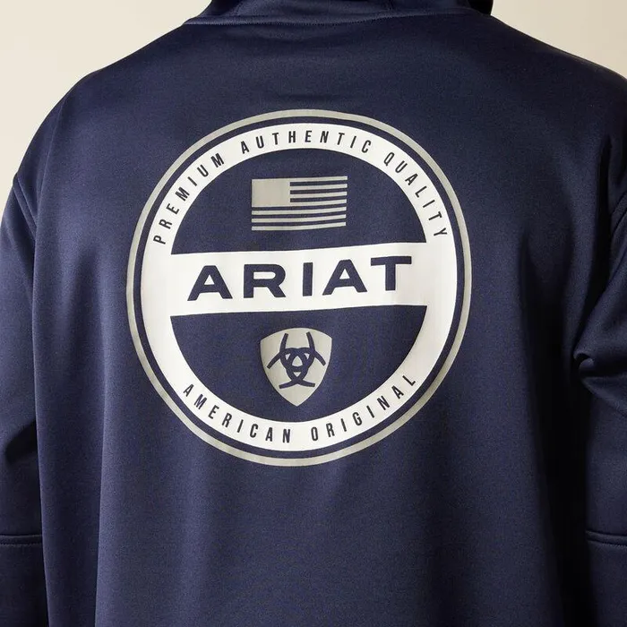 Men Sweatshirts and Hoodies Ariat Tek Fleece 20 American Circle Hoodie Navy Heather Men Sweatshirts and Hoodies Ariat Tek Fleece 20 American Circle Hoodie Navy Heather