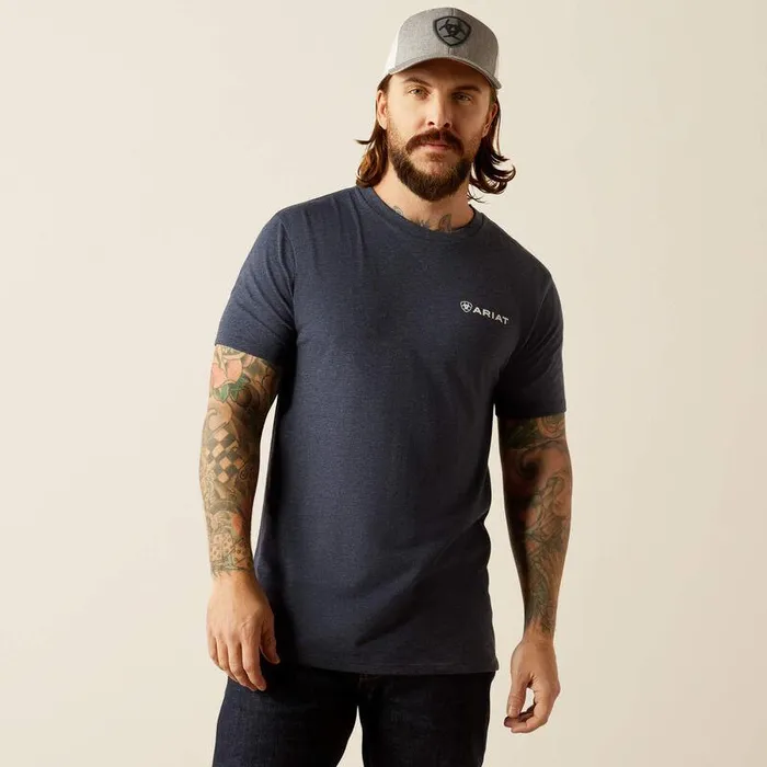 Men TShirts and Polos Ariat Ariat Camo Patriot TShirt Navy Heather Men TShirts and Polos Ariat Ariat Camo Patriot TShirt Navy Heather