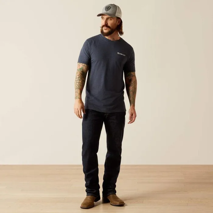 Men TShirts and Polos Ariat Ariat Camo Patriot TShirt Navy Heather Men TShirts and Polos Ariat Ariat Camo Patriot TShirt Navy Heather