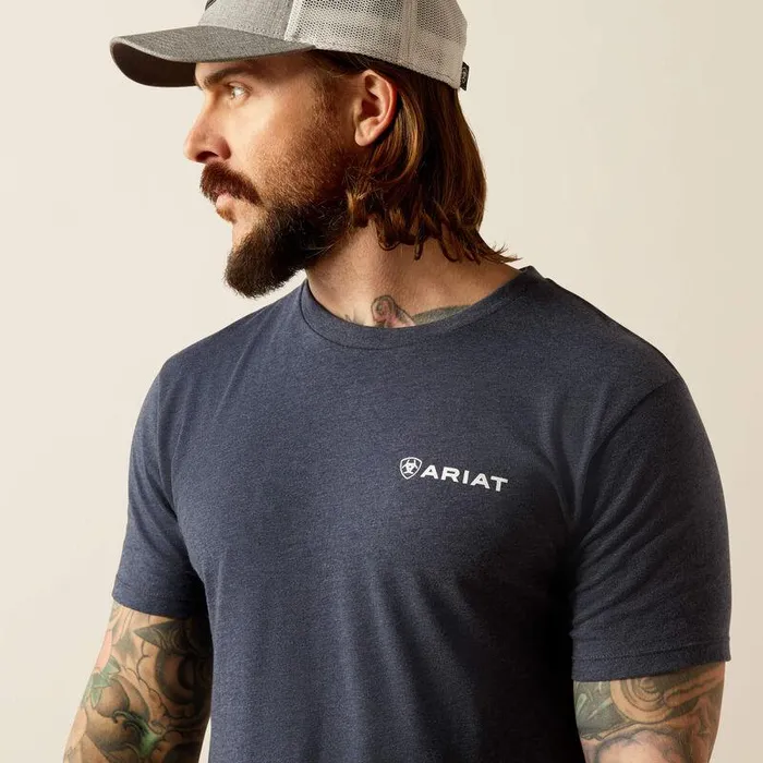 Men TShirts and Polos Ariat Ariat Camo Patriot TShirt Navy Heather Men TShirts and Polos Ariat Ariat Camo Patriot TShirt Navy Heather
