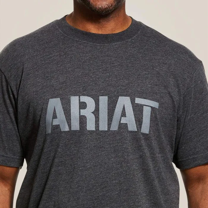 Men TShirts and Polos Ariat Rebar Cotton Strong Block Charcoal Heather Men TShirts and Polos Ariat Rebar Cotton Strong Block Charcoal Heather