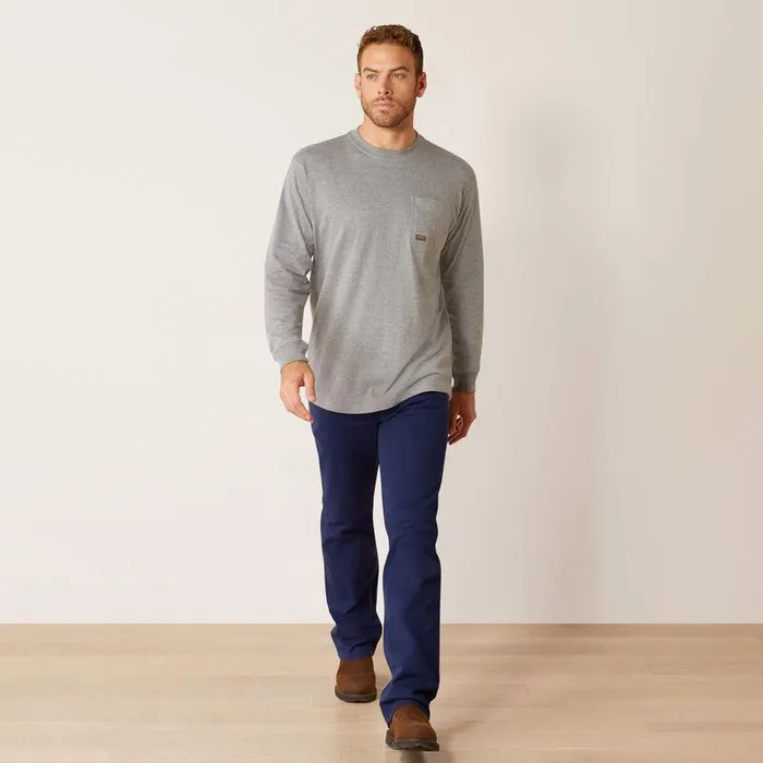 Men TShirts and Polos Ariat Rebar Cotton Strong Chainsaw Logo TShirt Heather Grey Men TShirts and Polos Ariat Rebar Cotton Strong Chainsaw Logo TShirt Heather Grey