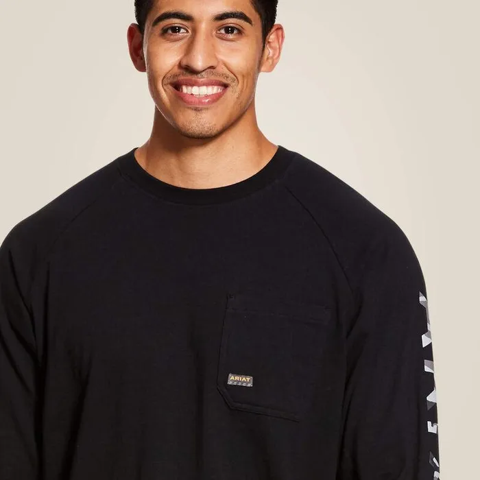 Men TShirts and Polos Ariat Rebar Cotton Strong Graphic TShirt Black Men TShirts and Polos Ariat Rebar Cotton Strong Graphic TShirt Black