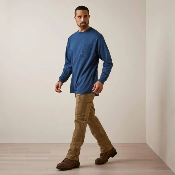Men TShirts and Polos Ariat Rebar Cotton Strong Union City Blue Wing Teal Men TShirts and Polos Ariat Rebar Cotton Strong Union City Blue Wing Teal
