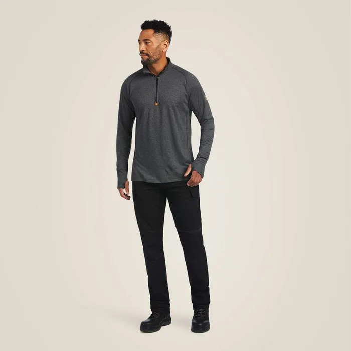 Men TShirts and Polos Ariat Rebar Polartec Elite frac14 Zip Baselayer Black Men TShirts and Polos Ariat Rebar Polartec Elite frac14 Zip Baselayer Black