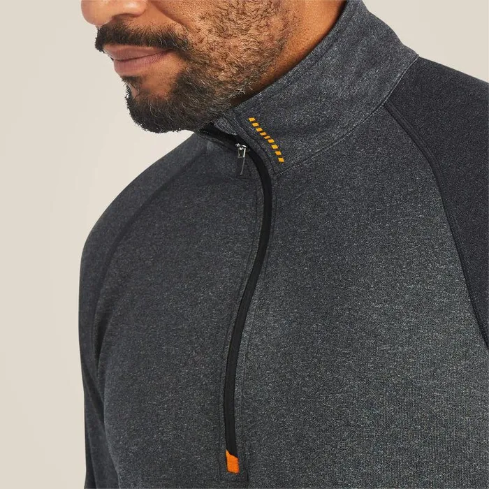 Men TShirts and Polos Ariat Rebar Polartec Elite frac14 Zip Baselayer Black Men TShirts and Polos Ariat Rebar Polartec Elite frac14 Zip Baselayer Black