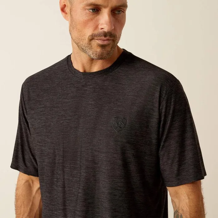 Men TShirts and Polos Ariat Vertical Gradient Charger TShirt Black Heather Men TShirts and Polos Ariat Vertical Gradient Charger TShirt Black Heather