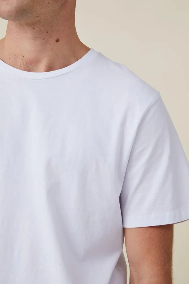 Men Tees and Tanks Cotton On Organic Regular Fit Crew TShirt White