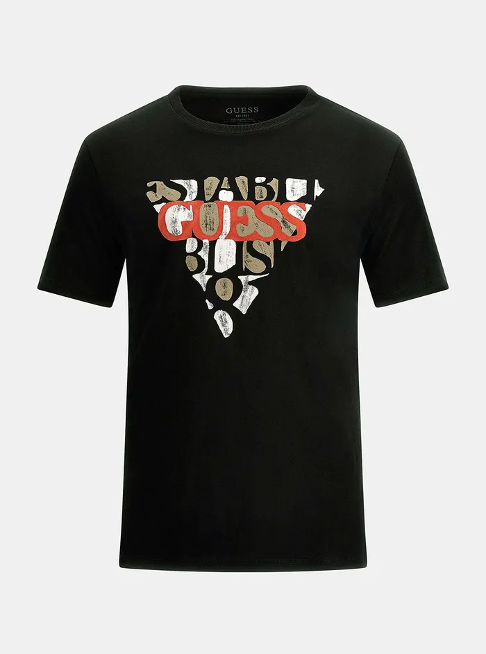 Men Tees and Tanks GUESS Eco Black Blurri Logo Tshirt Men Tees and Tanks GUESS Eco Black Blurri Logo Tshirt