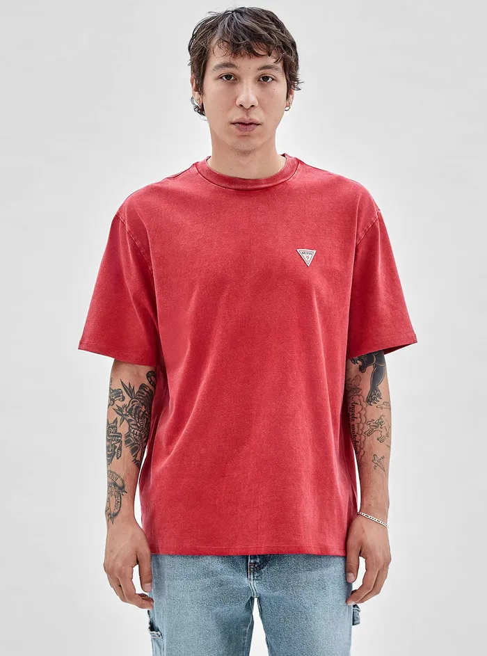 Men Tees and Tanks GUESS Guess Originals Red Camp Logo Tshirt