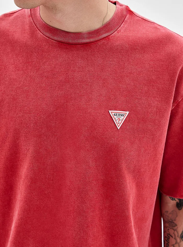 Men Tees and Tanks GUESS Guess Originals Red Camp Logo Tshirt Men Tees and Tanks GUESS Guess Originals Red Camp Logo Tshirt