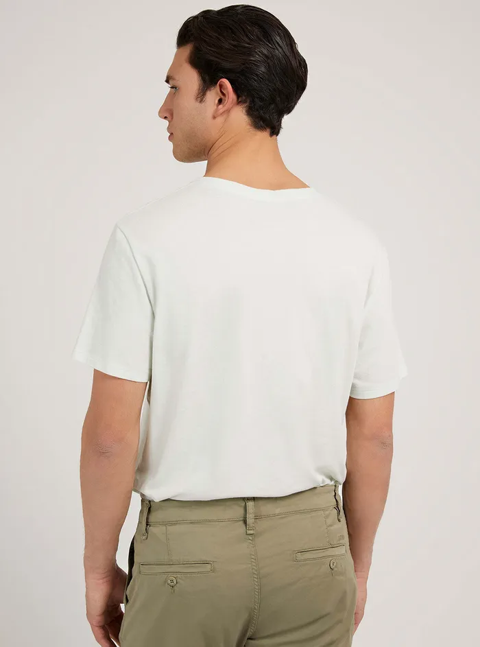 Men Tees and Tanks GUESS Mist Blue Pima Logo Crew Neck Tee Men Tees and Tanks GUESS Mist Blue Pima Logo Crew Neck Tee